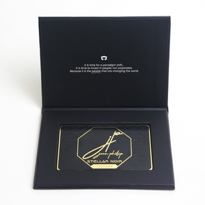 Luxury Vip Membership Metal Business <b>Card</b> Box Packaging Gift <b>Boxes</b> <b>Cards</b> Magnet Board Slots Paper Box - Product Image 3