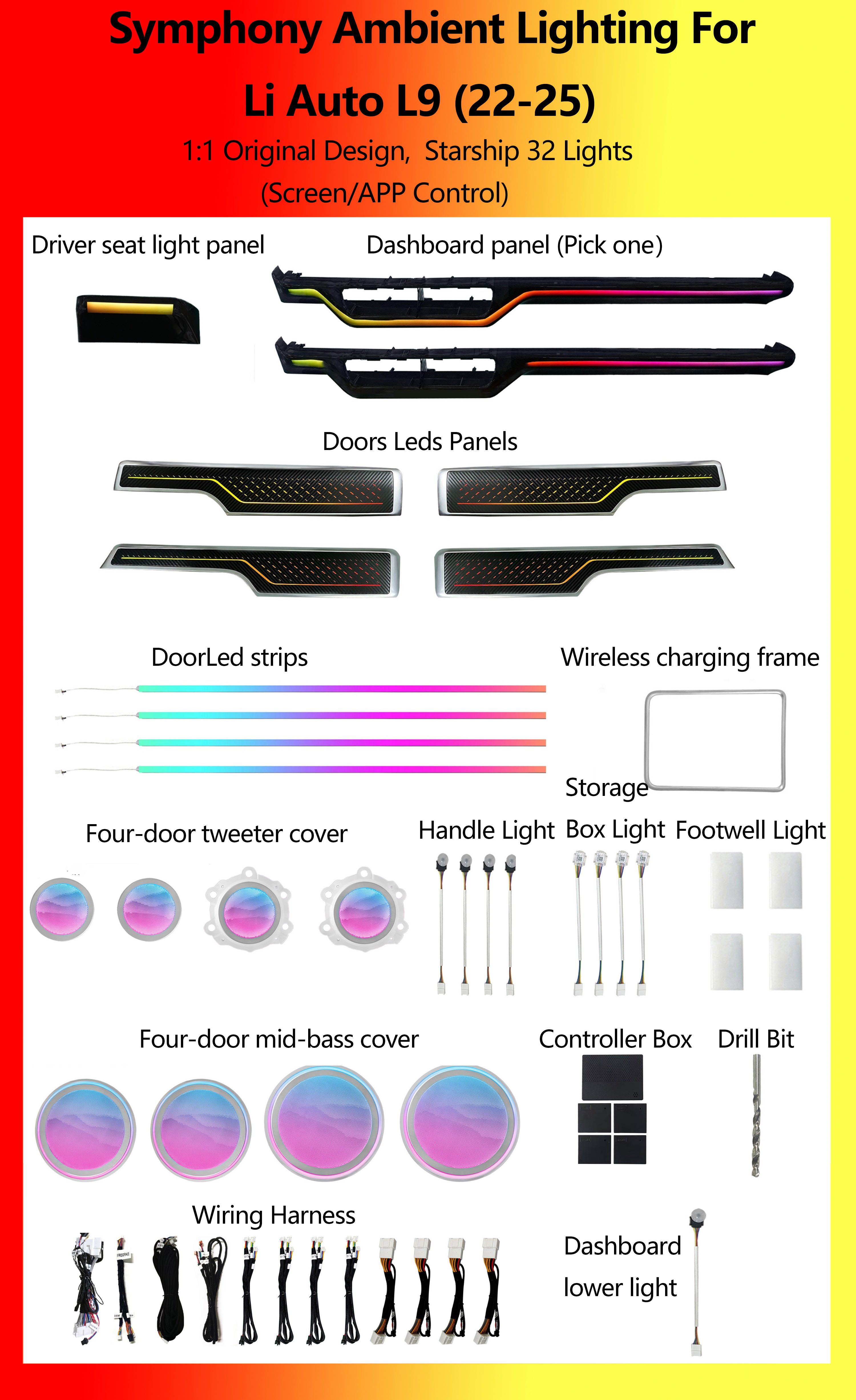 Li Auto L9 Starship Symphony 32 lumières
