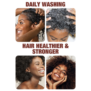 Shampooing et après-shampooing hydratants pour cheveux bouclés 4C, à base de noix de coco, biologiques, sans sulfate, pour cheveux <span class=keywords><strong>afro</strong></span>, marque privée - Product Image 5