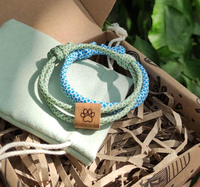 Vente en gros personnalisé personnalisé nom/symbole cadeau survie tactique bambou en bois et paracorde Bracelet avec logo personnalisé