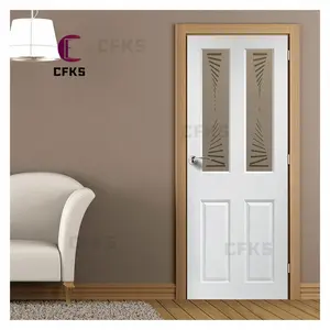 Hot Sale Waterproof PVC With Frame Entry Door Security Interior Veneer Panel Door For Hotel Apartment