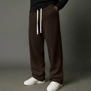 <span class=keywords><strong>Pantalon</strong></span> <span class=keywords><strong>de</strong></span> survêtement rayé pour homme Channel Fashion 2026 Printemps, coupe ample, jambe large, décontracté, avec <span class=keywords><strong>taille</strong></span> <span class=keywords><strong>élastique</strong></span> et poches - Product Image 6