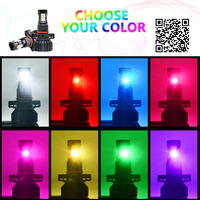 Ampoule antibrouillard RVB pour voiture EV23 60W H8 H11 H9 9005 HB3 9006 HB4 H10 5202 5201 PS19W PS24W 9140 9045 9040 Ampoule LED pour voiture Lampe frontale 12V