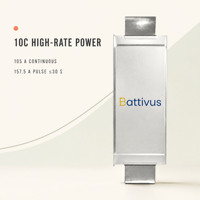Battivus SA88 10500mAh 3.45V Lithium Ion Pouch Cell 358Wh/kg 790Wh/L 10C 105A 157.5A Baterai Pengisian Cepat untuk Drone Robot