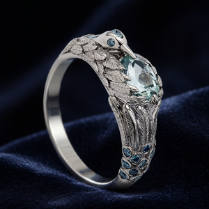 Anello Creativo con Colibrì e Zirconi Blu Micro Pavé per Donne, Regalo di Compleanno, Gioielli alla Moda - Product Image 6