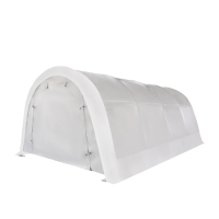 Abri de stockage extérieur simple en acier galvanisé 3,6x6m, robuste, imperméable, résistant aux UV et au vent, pour entrepôt et parking