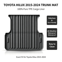 Tapis de sol de voiture Kction 3D en TPE à couverture intégrale, sur mesure, toutes saisons, imperméables, pour Toyota Hilux 2015-2024 (conduite à gauche), vente en gros