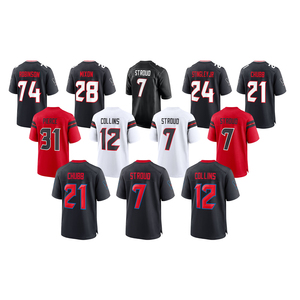 7 C.J. Maglia da <span class=keywords><strong>Football</strong></span> Americano Stroud 3 Tank <span class=keywords><strong>24</strong></span> Derek Stingley Jr. 51 Will Anderson Jr. Houston, Traspirante, Ricamata, Taglie Grandi per Uomo - Product Image 1