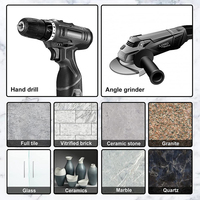 Foret diamanté à noyau, brasé, pour perçage à sec, à dégagement rapide, avec tige hexagonale, pour carrelage, porcelaine, granit, marbre