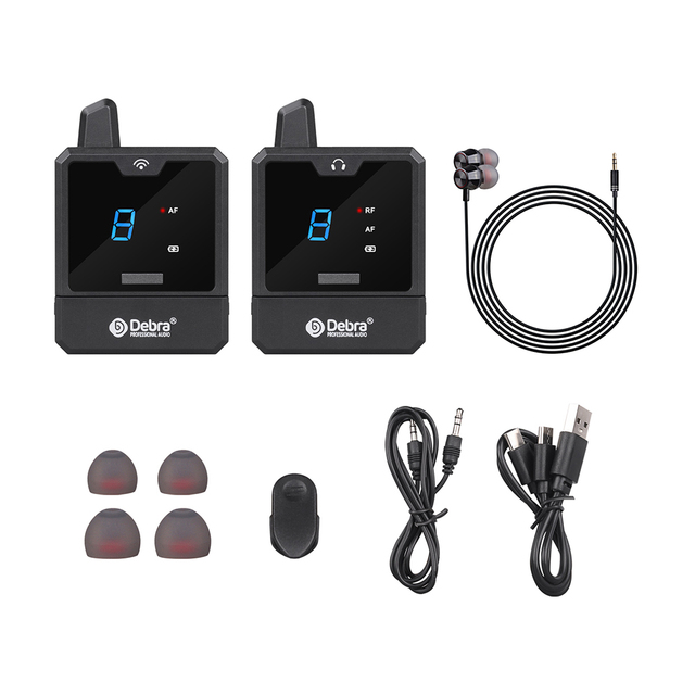 Portable Mini In-Ear Wireless Monitor System Smart Built-In Lithium Battery Kids' Church Performance Stage Lavalier Microphone