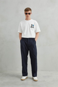 T-shirt unisexe Imperio HI-OLA-HOLA à imprimé décontracté, col rond, 100% coton respirant, manches courtes, blanc pour homme - Product Image 4