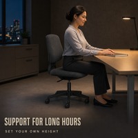 Chaise de bureau moderne pour le télétravail, hauteur réglable, siège rembourré confortable, accoudoirs réglables, mobilité fluide