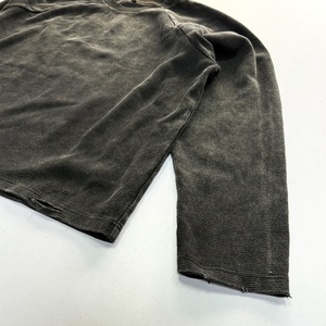 Fashion High Quality Blank <b>Waffle</b> Knit Long Sleeve <b>Shirts</b> Custom Casual Wear Gray Oversize Knit <b>Waffle</b> Long Sleeve t <b>Shirt</b> - Product Image 6