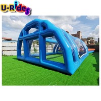Tente dôme transparente portable étanche à l'air personnalisée couverture de piscine gonflable pour piscine de pirate