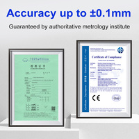 LS201 Mesureur d'épaisseur de verre creux numérique Outil de mesure de double triple vitrage Mesureur d'épaisseur de verre de fenêtre laser