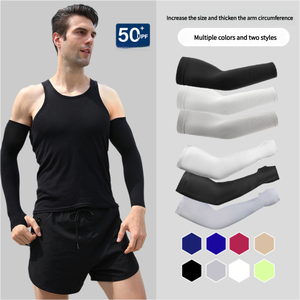 Sans couture Femmes Hommes <span class=keywords><strong>Protection</strong></span> UV Compression Bras Manches Gratuit Sports de Plein Air Ensembles-pour Cyclisme Golf Baseball <span class=keywords><strong>Protection</strong></span> Solaire - Product Image 2