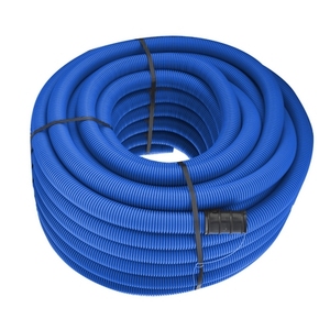 Tuyau en polyéthylène ondulé à double paroi bleu de 125 mm, conduit flexible ondulé en nylon et PP - Product Image 1