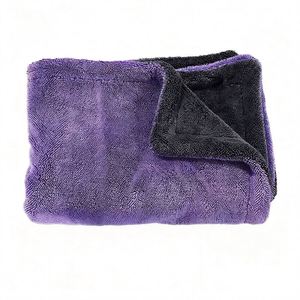 1200gsm Double Twist Loop Microfiber Thick Drying Towel Quick-Dry Coral Fleece Cleaning Cloth for Vehicle Care and <b>Car</b> Wash - Product Image 4