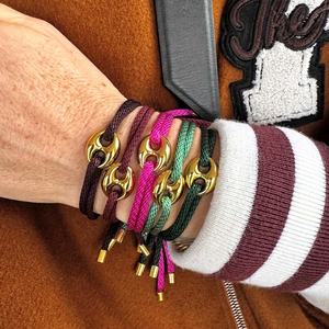 Nuovo Braccialetto di Design alla Moda con Charm a Naso di Maiale, Placcato in <span class=keywords><strong>Oro</strong></span> 18k, Set di Bracciali con Corda Colorata per Donne, Regolabile - Product Image 3