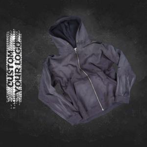 Sudaderas con Capucha Extra Grandes de Felpa Francesa con Estampado Personalizado, Estilo Vintage, Lavado Ácido, Desgastado, para Hombre - Product Image 1