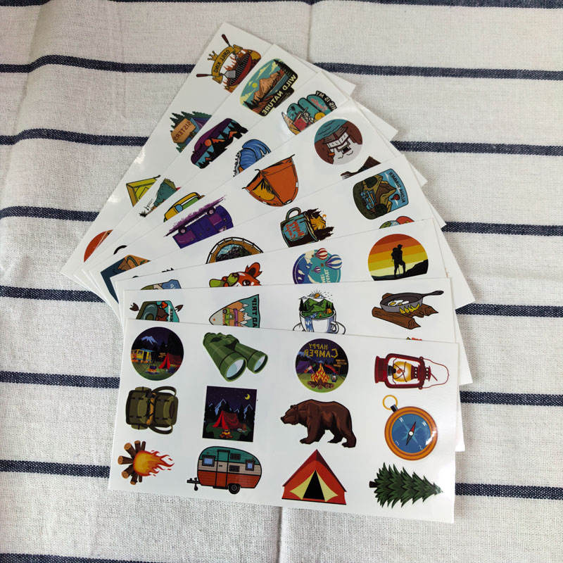 Camping 8 feuilles / set