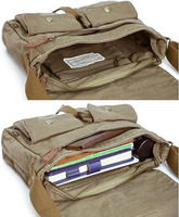 Sac messager en toile personnalisé pour entreprise, sac à bandoulière, sacoche, sac de voyage multi-poches avec fermeture éclair, protection pour ordinateur portable