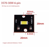 Lente LED para Faro Delantero, Chip LED de 18 V y 30 W, Chip de Luz de Pistola Pequeña de Doble Color, Sustrato de Cobre 3570, Fuente de Luz para Automóvil de 9 V