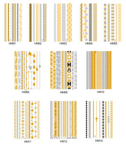 สติกเกอร์รอย<span class=keywords><strong>สัก</strong></span>ชั่วคราว Boho แฟลชแบบ Boho สติกเกอร์รอย<span class=keywords><strong>สัก</strong></span>โลหะสีทองกันน้ำสำหรับผู้หญิงคอสเพลย์ - Product Image 3