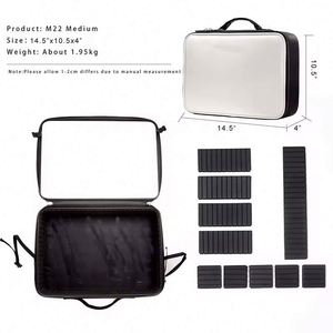 Free Sample Polyester Travel Cosmetic Organizer Brush <b>Holder</b> Waterproof <b>Makeup</b> with compartments Artist Storage Box <b>Makeup</b> Bags - Product Image 3