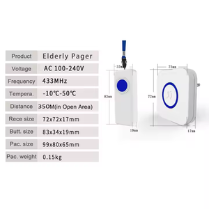 Nút cảnh báo người cao niên y tá gọi chuông bán buôn không dây người chăm sóc máy nhắn tin nút gọi cho máy nhắn tin chăm sóc người cao tuổi - Product Image 6