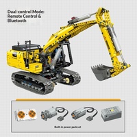 57023 1246+PCS Excavatrice RC 1:20, Véhicule d'ingénierie haute technologie entièrement fonctionnel, Modèle de briques MOC, Jouet, Cadeau de festival pour enfants