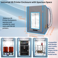 Kotak Pelindung Printer 3D Resin dengan Kit Ventilasi untuk Mesin Printer 3D Besar Bambu Lab Creality Elegoo