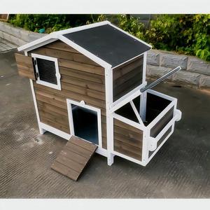 Grande cage à poules d'extérieur en bois à double étage, avec toit imperméable et anti-UV, isolée pour la chaleur, pour petites races, maison pour animaux de compagnie, tout usage - Product Image 5