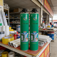 Adhésif en mousse de polyuréthane haute performance SAM SHAN 500 ml, mastic PU expansif à séchage rapide pour l'étanchéité et l'insonorisation en construction