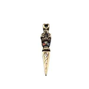 Colgante con forma de vajra de aleación de cobre, amuleto ritual budista tantrico, llavero, adorno para coche, regalo unisex - Product Image 5