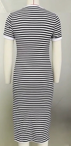 2025 européen américain robes de maternité à la mode décontracté fente col rond confortable élastique <span class=keywords><strong>robe</strong></span> de maternité avec des rayures - Product Image 6