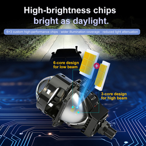 <span class=keywords><strong>Kit</strong></span> <span class=keywords><strong>de</strong></span> rénovation <span class=keywords><strong>de</strong></span> phares <span class=keywords><strong>de</strong></span> voiture K5 Super Bright LED Laser Bi-Lens Double lentille <span class=keywords><strong>optique</strong></span>, étanche IP67 - Product Image 4