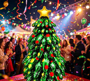 Party Love Festive Decoration for Holiday Celebrations Balloon Christmas Tree 130Cm 3 Pcs Bag - Product Image 4