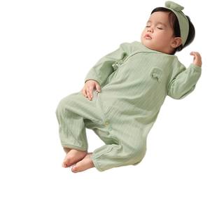 Mameluco de Bebé de Algodón Modal de Color Sólido, Manga Larga, para Recién Nacidos, Ropa de Dormir para Bebés, Ropa de Otoño - Product Image 1