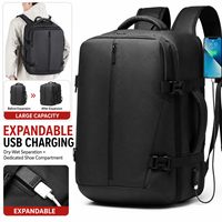 Sac à dos professionnel étanche 17,3 pouces OEM ODM avec compartiment à chaussures extensible, convertible pour voyage et école, élégant pour homme