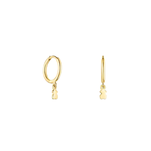 Pendientes de botón chapados en oro de alta calidad, superventas 2026, con forma de oso adorable y piedra natural brillante para aniversario - Product Image 4
