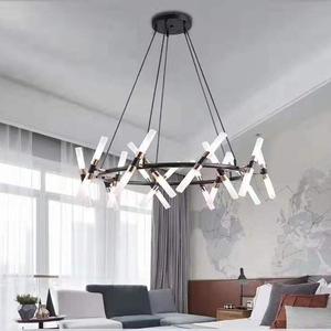 Hiện đại <span class=keywords><strong>Retro</strong></span> pha lê Đèn Chùm Mặt dây chuyền đơn giản thời trang cho phòng ngủ nhà khách sạn - Product Image 4