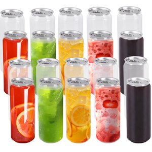 Botella Transparente de Plástico PET de 8oz, 12oz, 16oz para Leche, Café, Jugo, Cola, con Tapa de Aluminio, Sellable y Desechable - Product Image 1