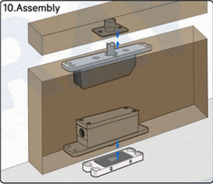 Петля напольная для тяжелых деревянных дверей, двойного действия, поворотная, 0-180 градусов, хит продаж в Южной Америке °   Поворотный механизм - Product Image 4