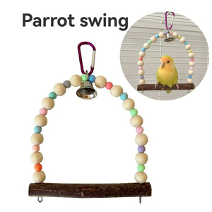 Jouets pour perroquets en bois naturel GSF en gros <span class=keywords><strong>d</strong></span>'usine, <span class=keywords><strong>prix</strong></span> réduits en vrac, empêchant la mastication des plumes, jouets naturels en pin pour perroquets - Product Image 5