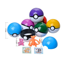 Vente en gros Nouveau Poke Ball Figure Rouge et Blanc Gachapon Multicolor Pocket Round Ball Toys