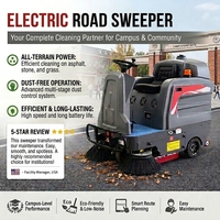 Laite Ride-On Sweep, nouvelle machine de nettoyage de rue électrique autopropulsée avec 4 brosses latérales, 8000/h, balayeuse de sol pour sols en marbre