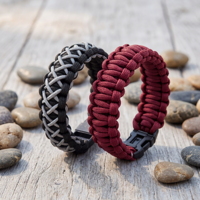 Bracelet de survie multi-matériaux en paracorde 550 Baiyuheng, design gratuit, pas cher, pour la randonnée en plein air