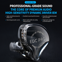 Écouteurs intra-auriculaires professionnels KZ EDC PRO pour la musique, moniteurs intra-auriculaires, réponse en fréquence large 20Hz-40kHz, casque audio filaire pour le sport