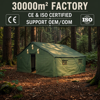 Tente d'expédition en toile de coton de qualité militaire quatre saisons, une chambre, pour 10 personnes, résistante à l'eau, pour le camping en plein air